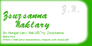 zsuzsanna maklary business card